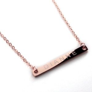 Celebrity Style  Personalized Name Bar Necklaces